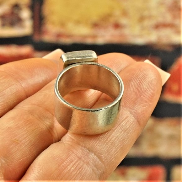 BALTIC AMBER STERLING RING 6.75, UNISEX GIFT, MOTHER'S DAY GIFT - Picture 6 of 10